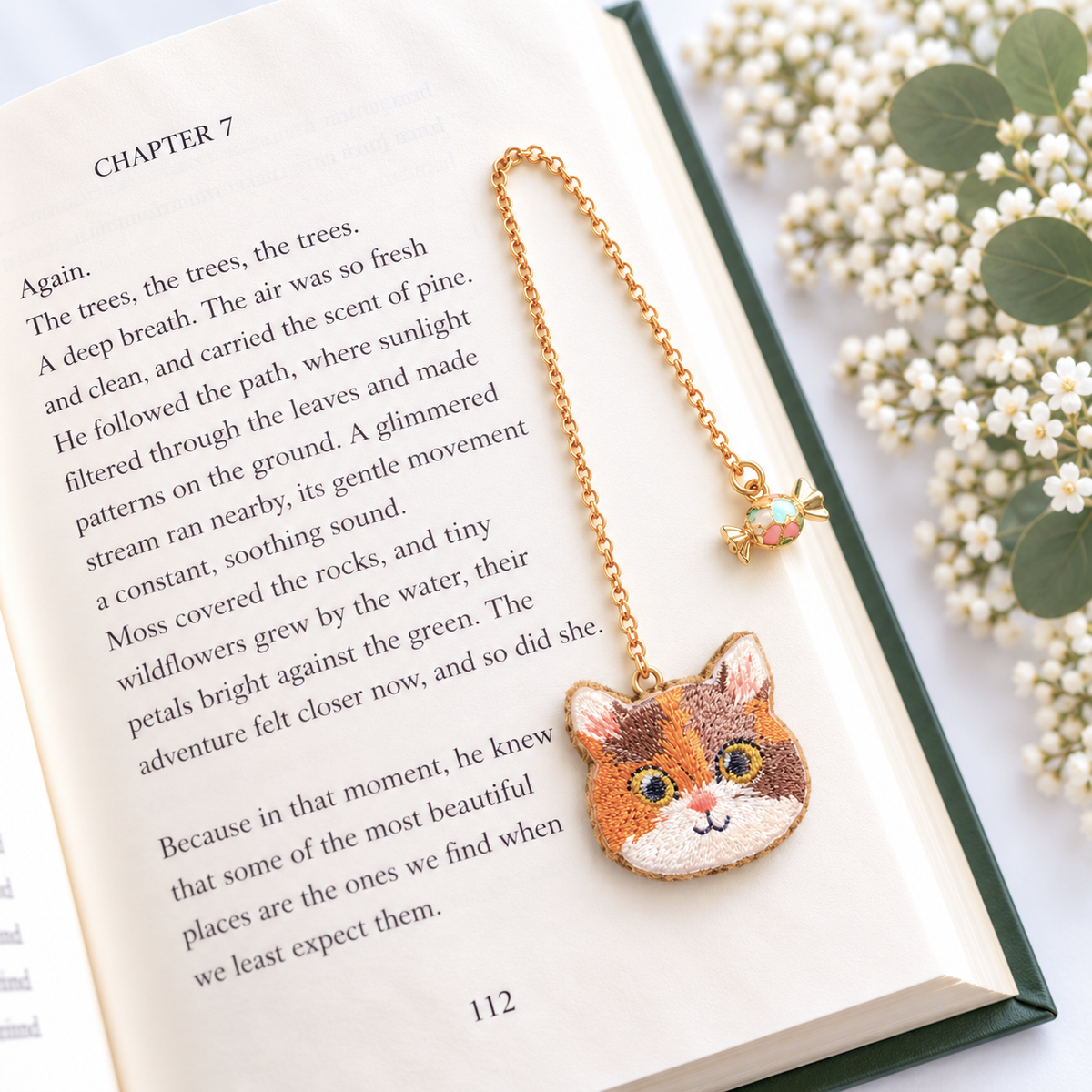 Embroidery Bookmark - Sugar Catty