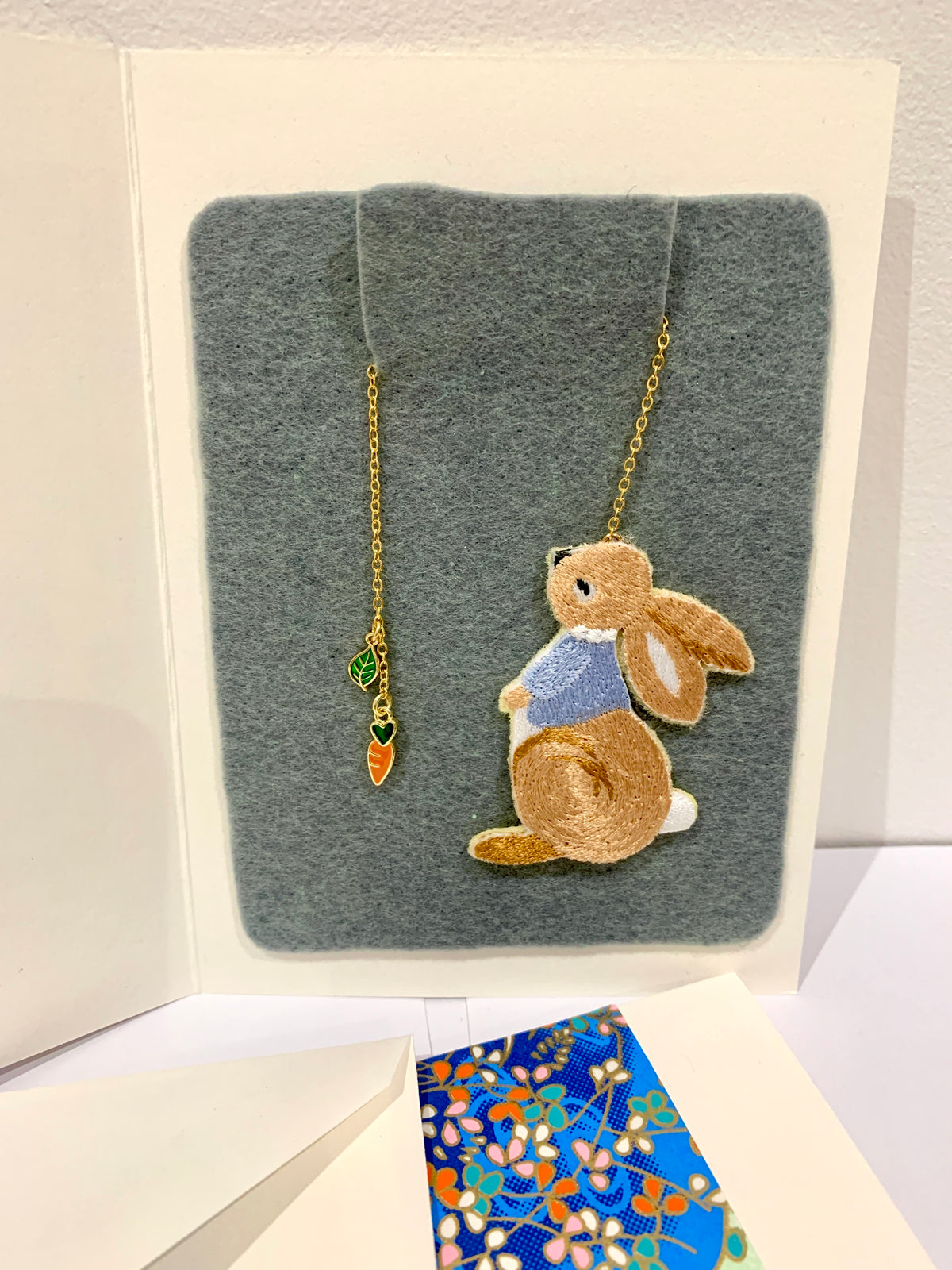Embroidery Bookmark - Rabbit’s choice