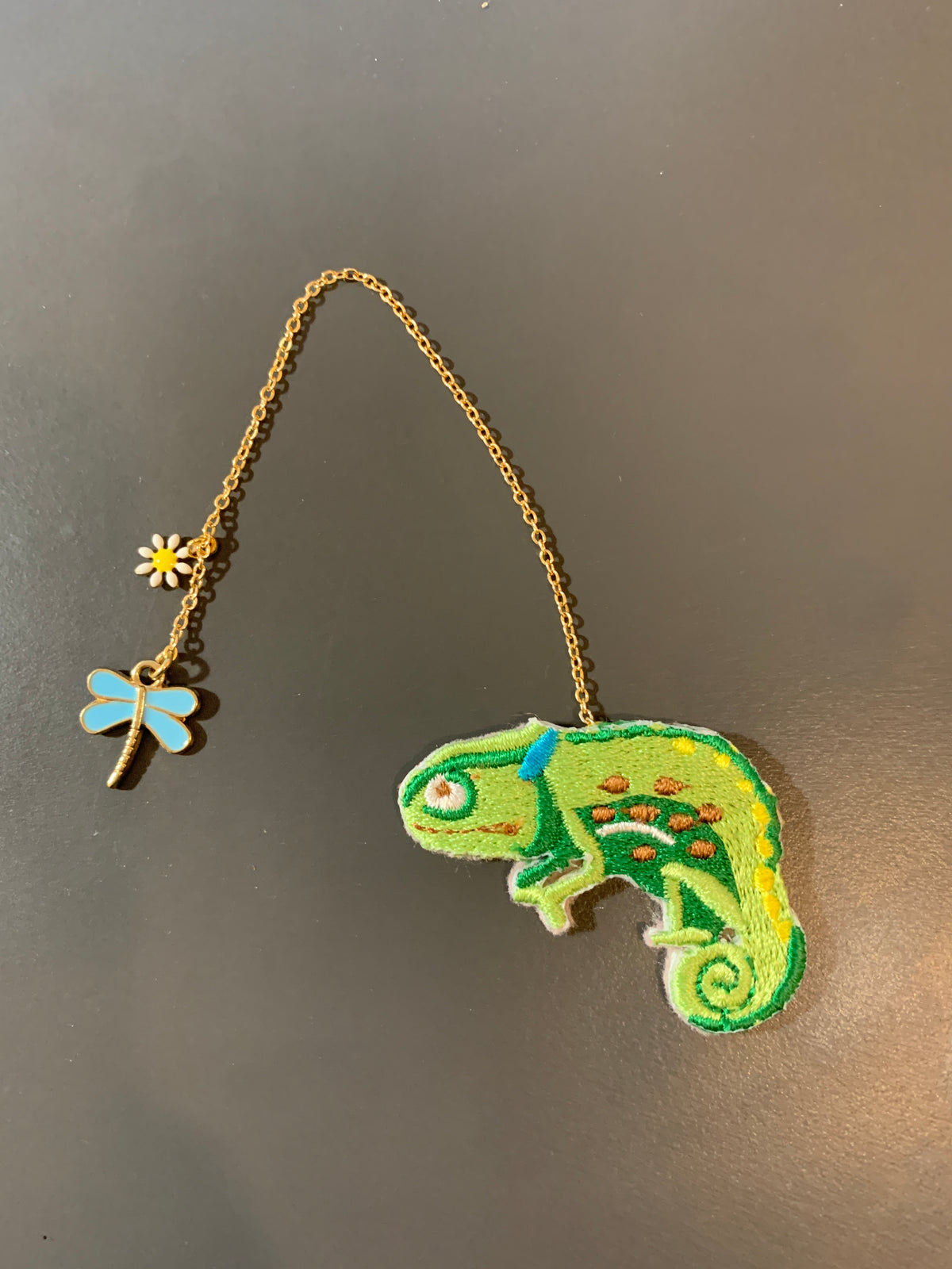 Embroidery Bookmark - Chameleon