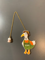 Embroidery Bookmark - Duck Father enjoy the lager