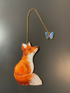Embroidery Bookmark - A Gazing Fox!