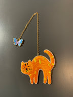 Embroidery Bookmark - A Sleepy Cat