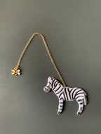 Embroidery Bookmark - Zebra