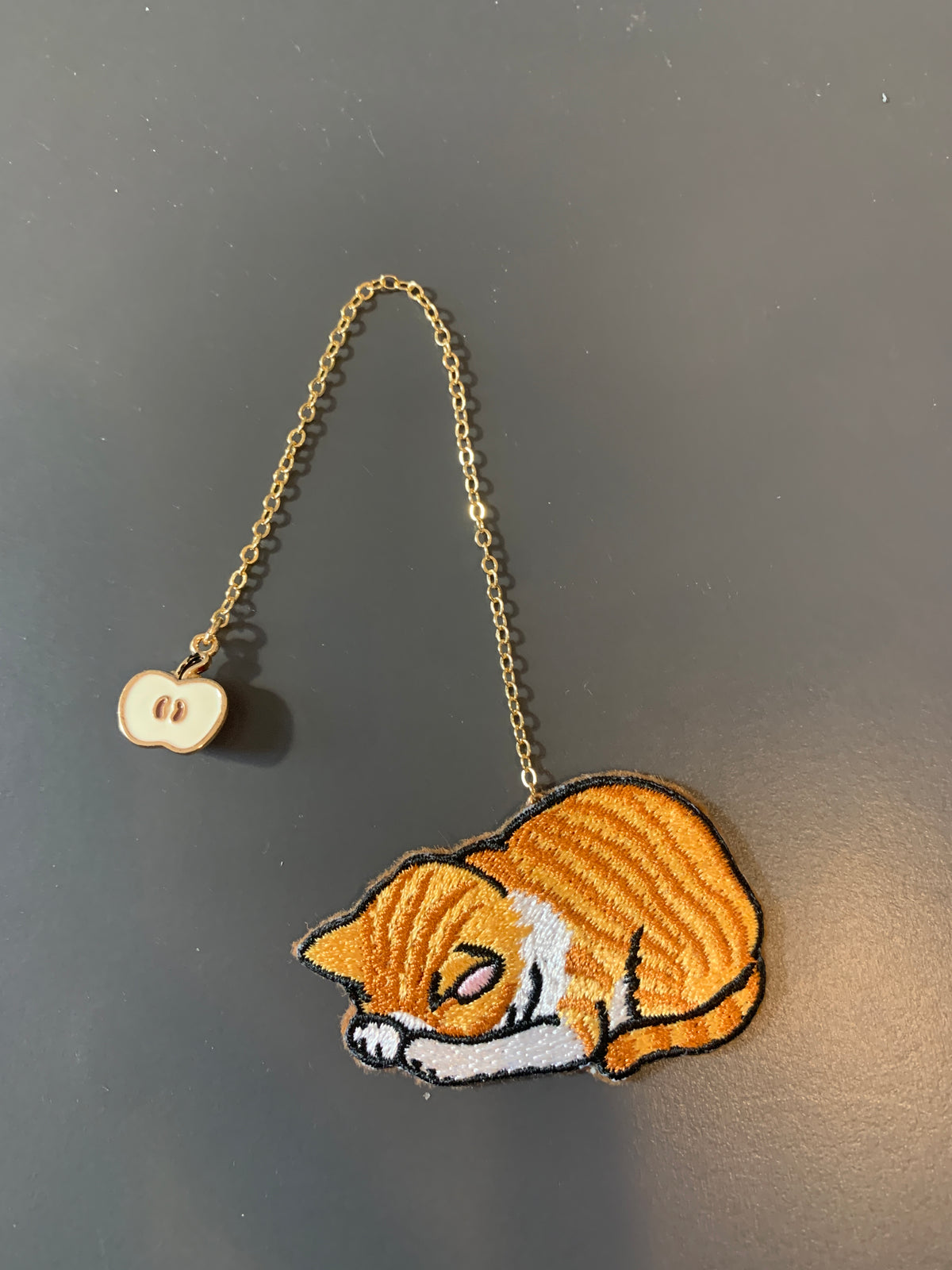Embroidery Bookmark - Cattitude Ginger