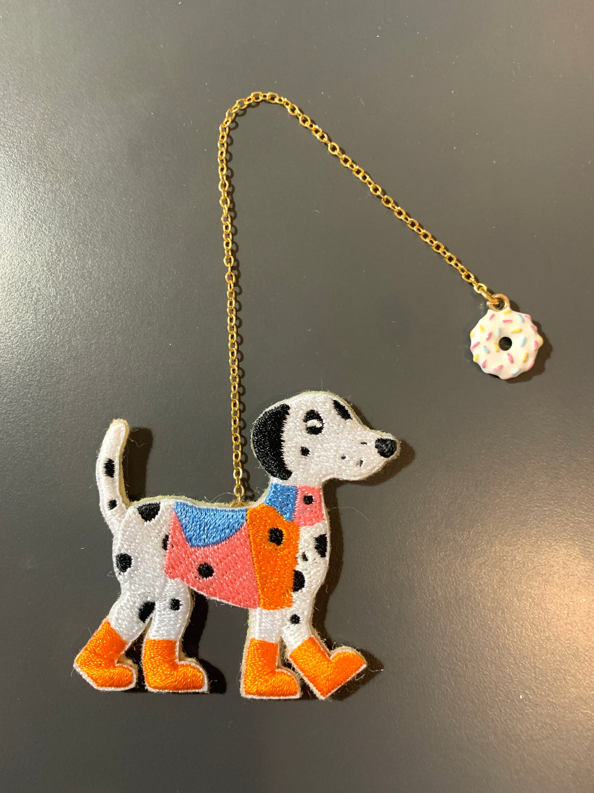 Embroidery Bookmark - Dalmatian and Boots