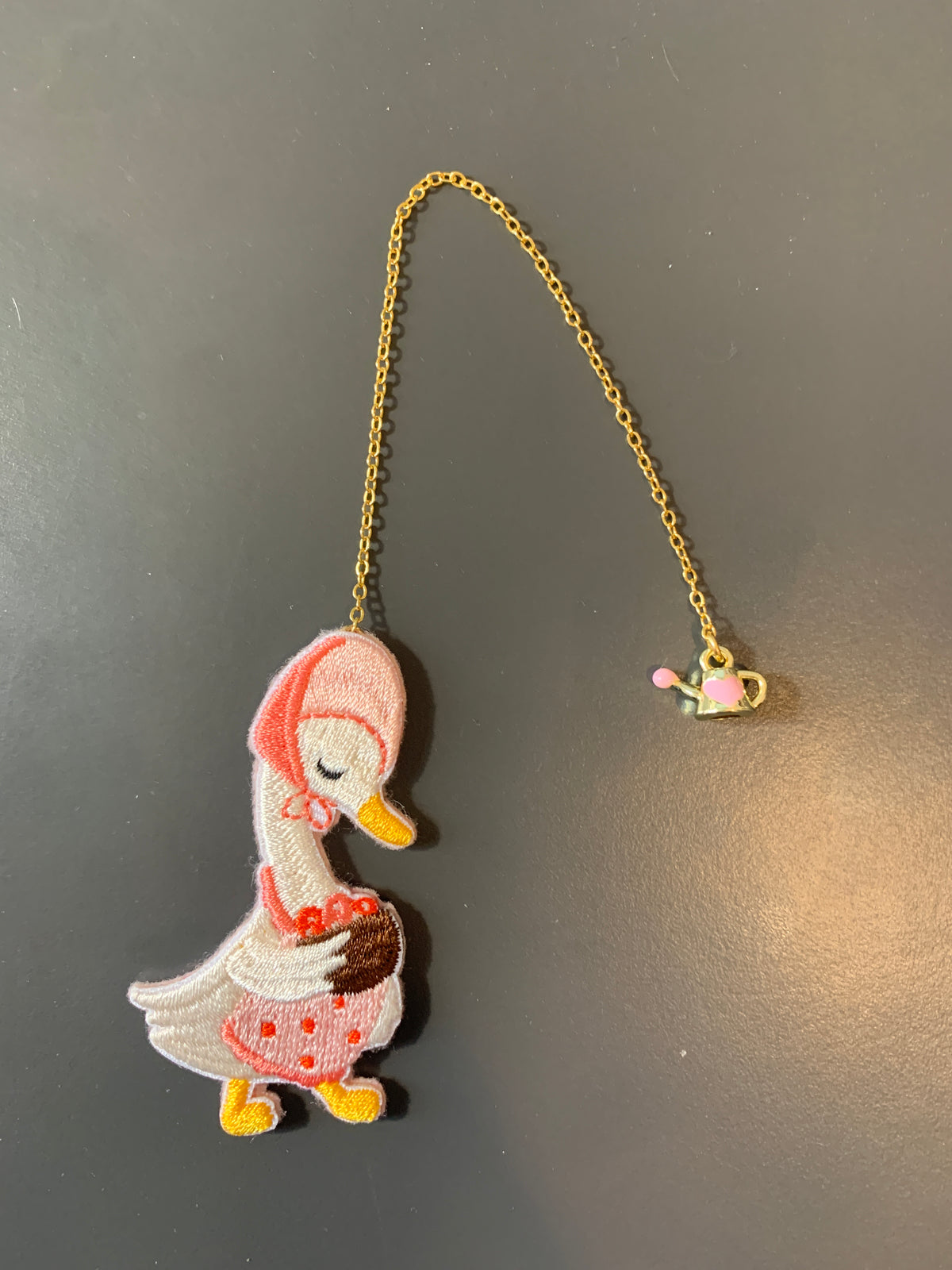 Embroidery Bookmark - Duck Lady