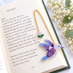 Embroidery Bookmark - Hummingbird