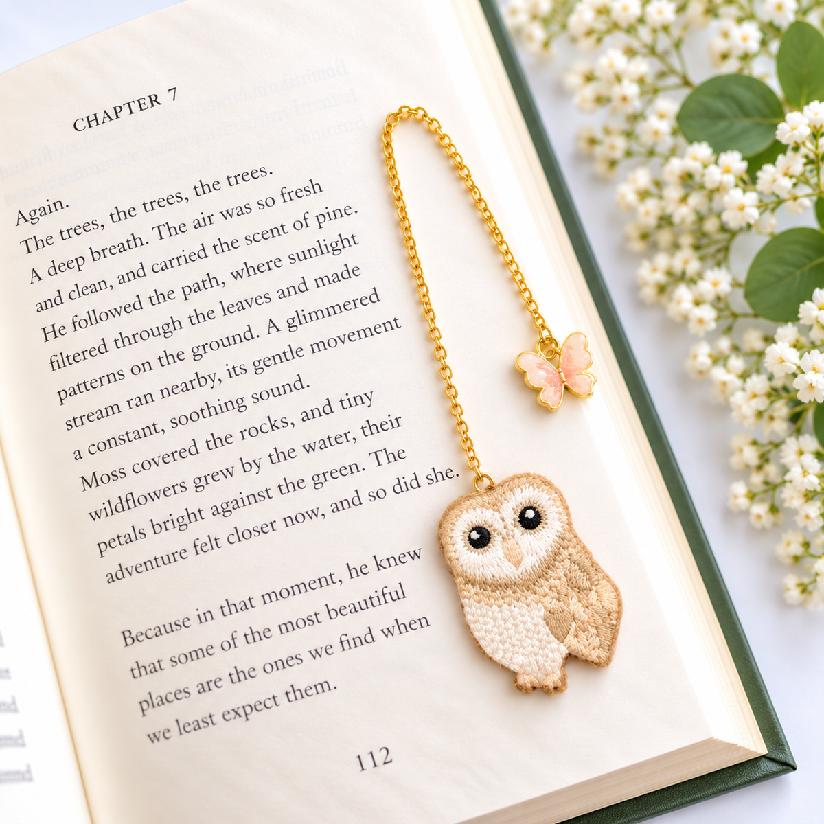 Embroidery Bookmark - Owl be there