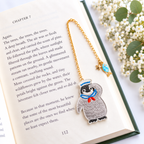 Embroidery Bookmark - Captain Penguim