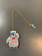 Embroidery Bookmark - Captain Penguim