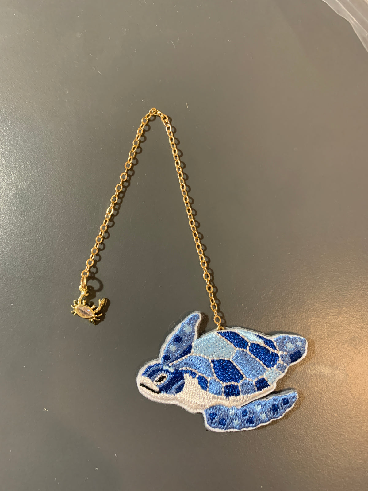 Embroidery Bookmark - Turtle under the Sea