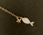 Embroidery Bookmark - Dolphin Pink