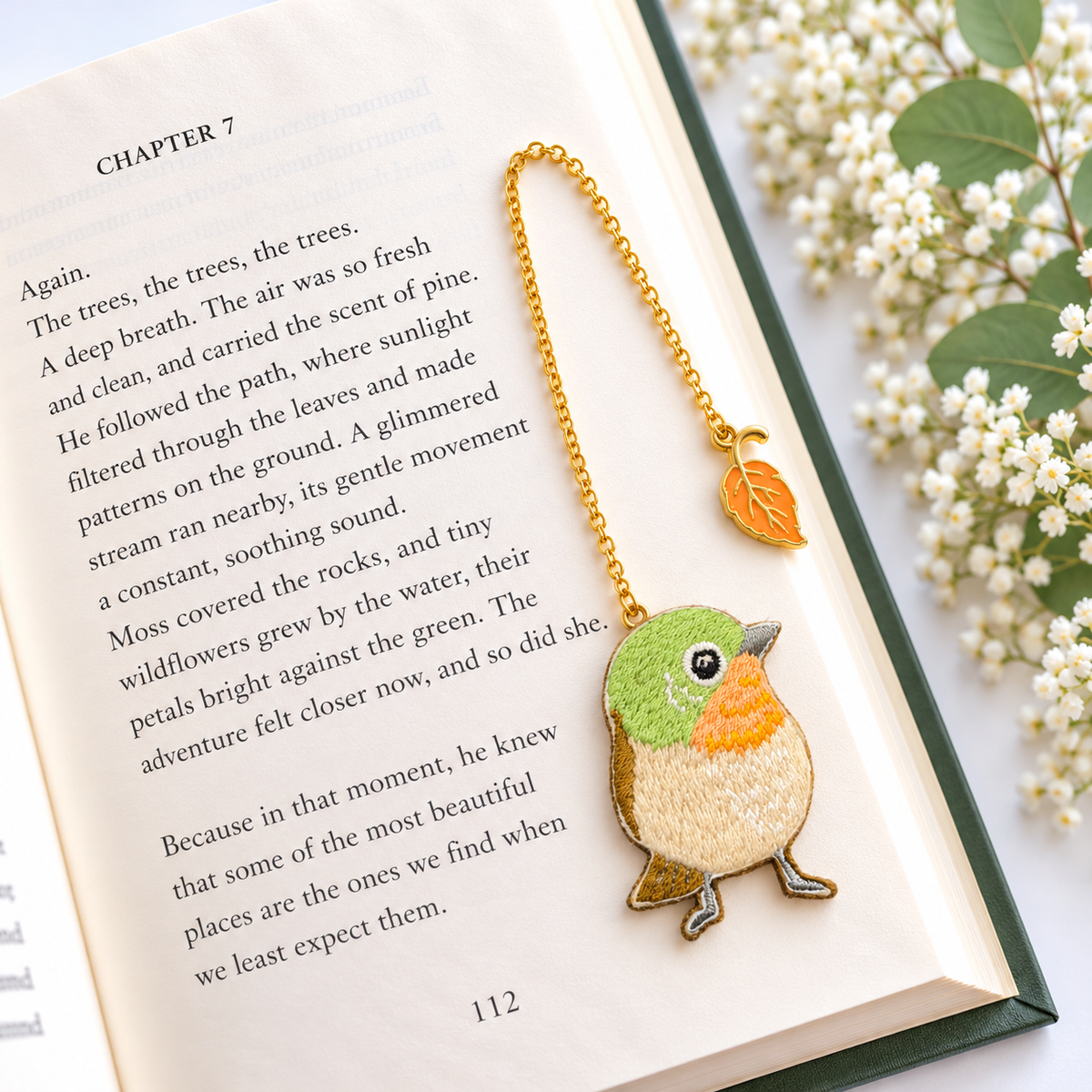 Embroidery Bookmark - Robin in Everyday Life