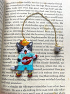Embroidery Bookmark - Singing Cat