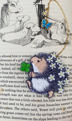 Embroidery Bookmark - Striding Hedgehog