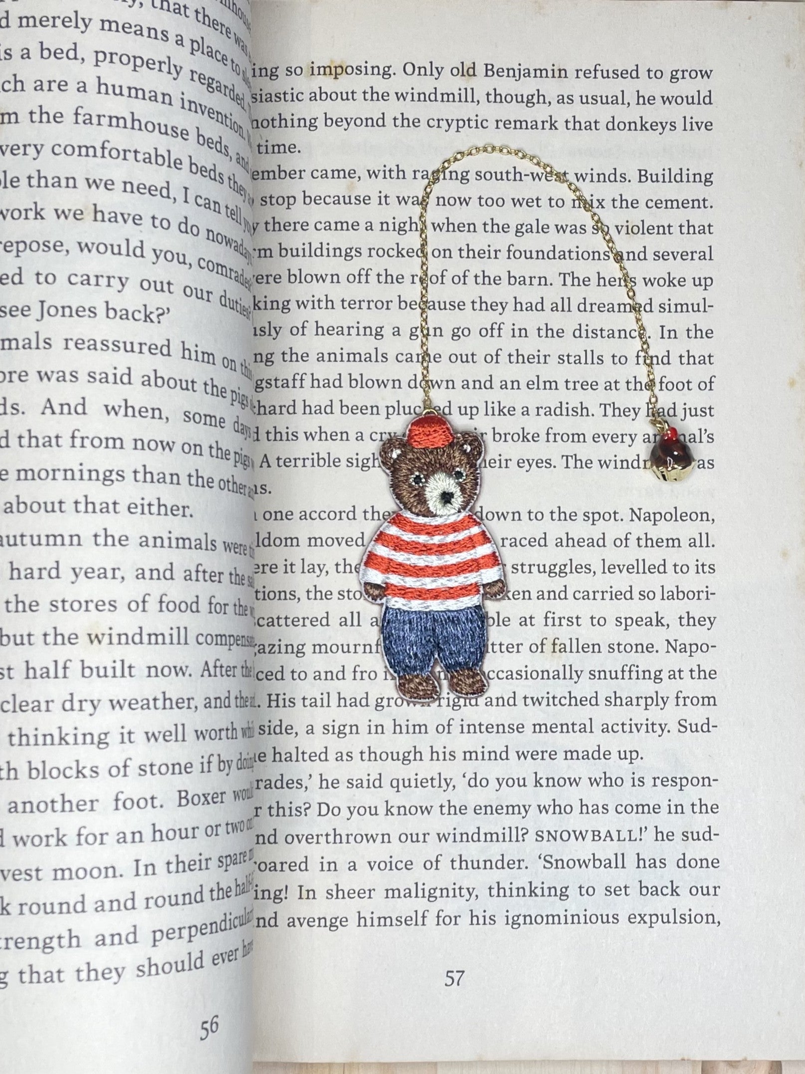 Embroidery Bookmark - Cupcake Bear