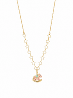 Pink Carousel Charm Necklace