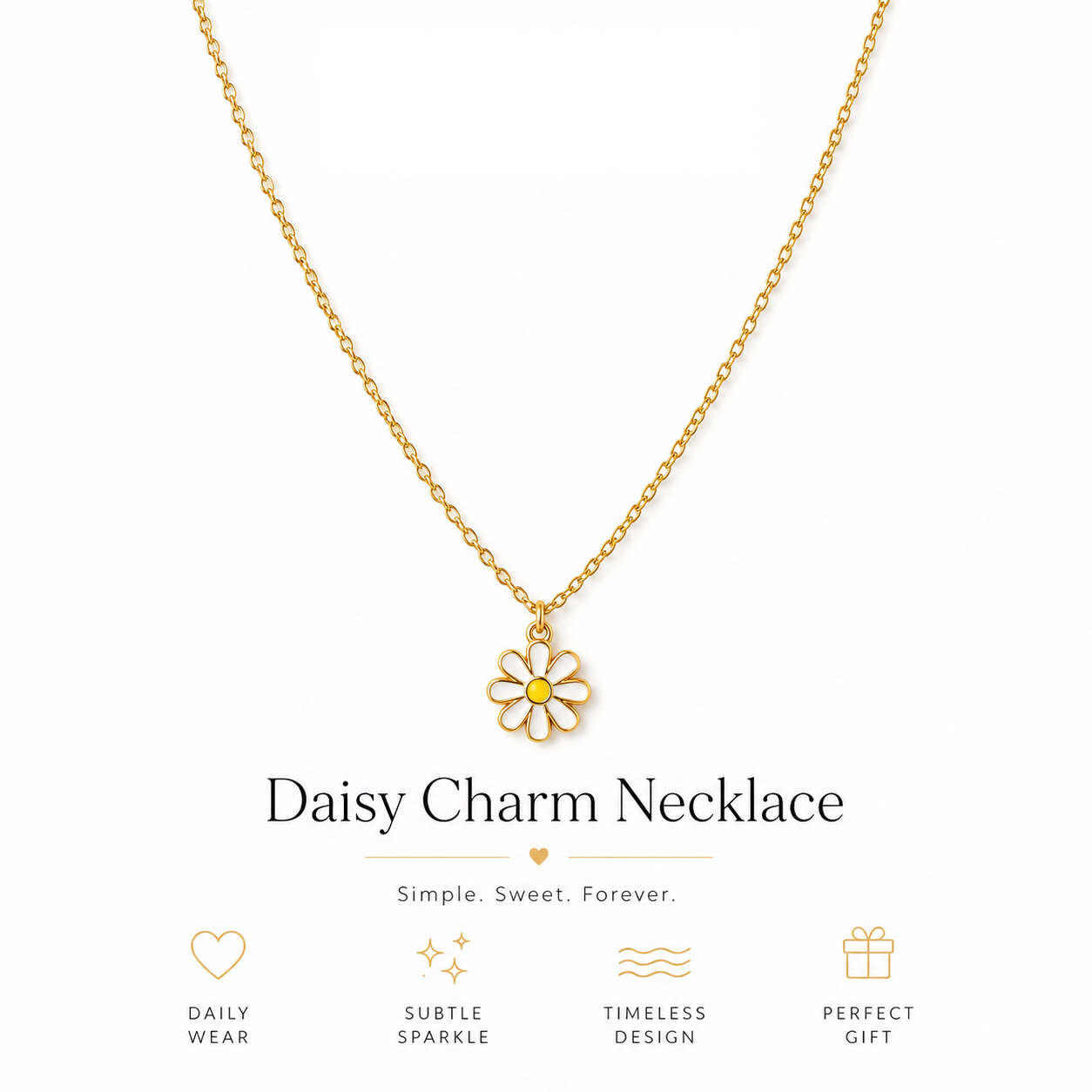 Daisy Charm Necklace
