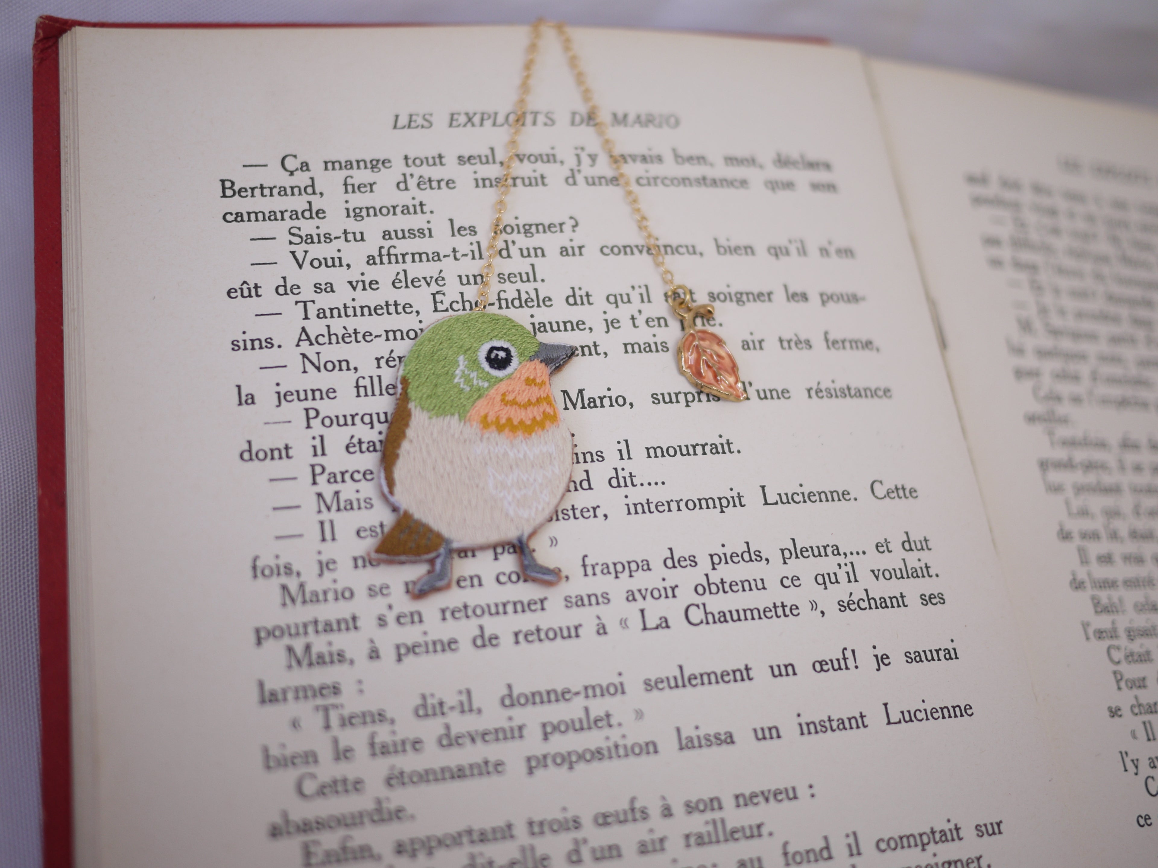 Embroidery Bookmark - Robin in Everyday Life