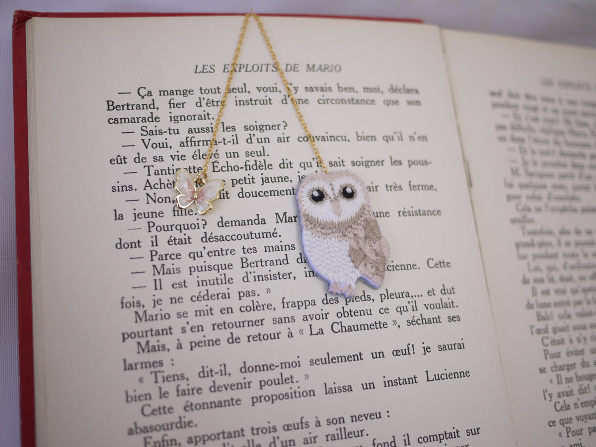Embroidery Bookmark - Owl be there