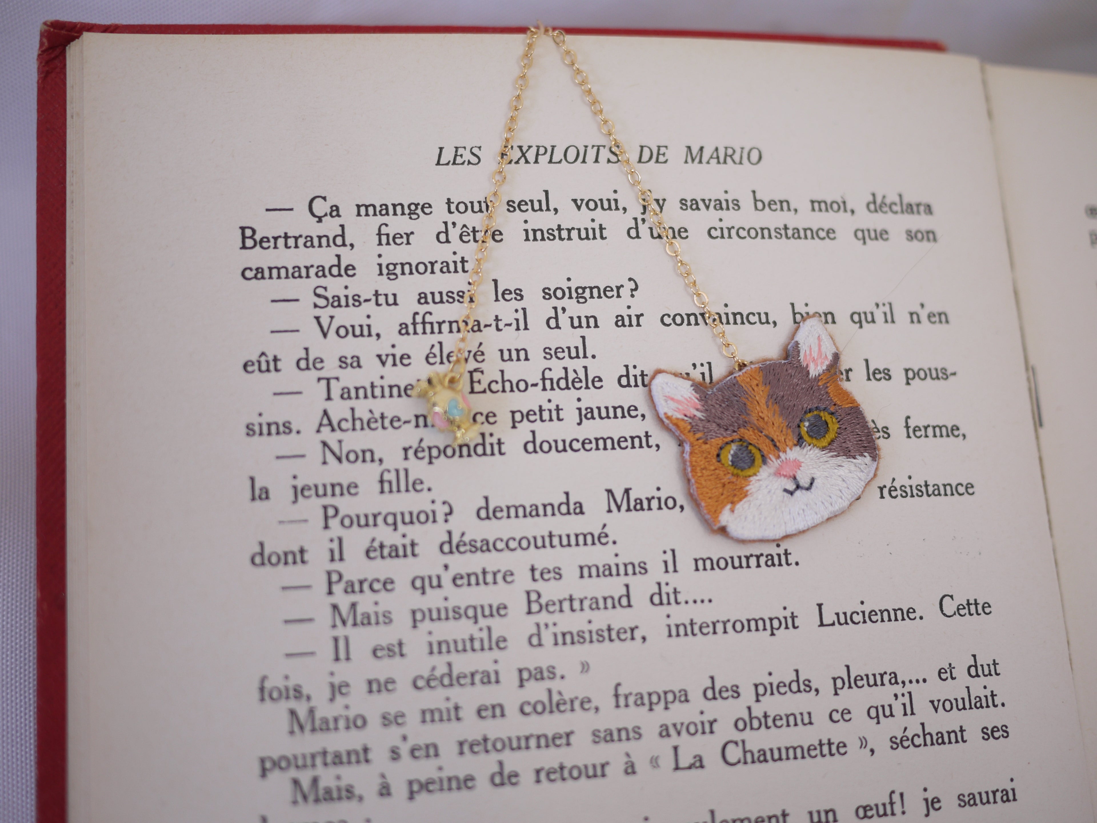 Embroidery Bookmark - Sugar Catty
