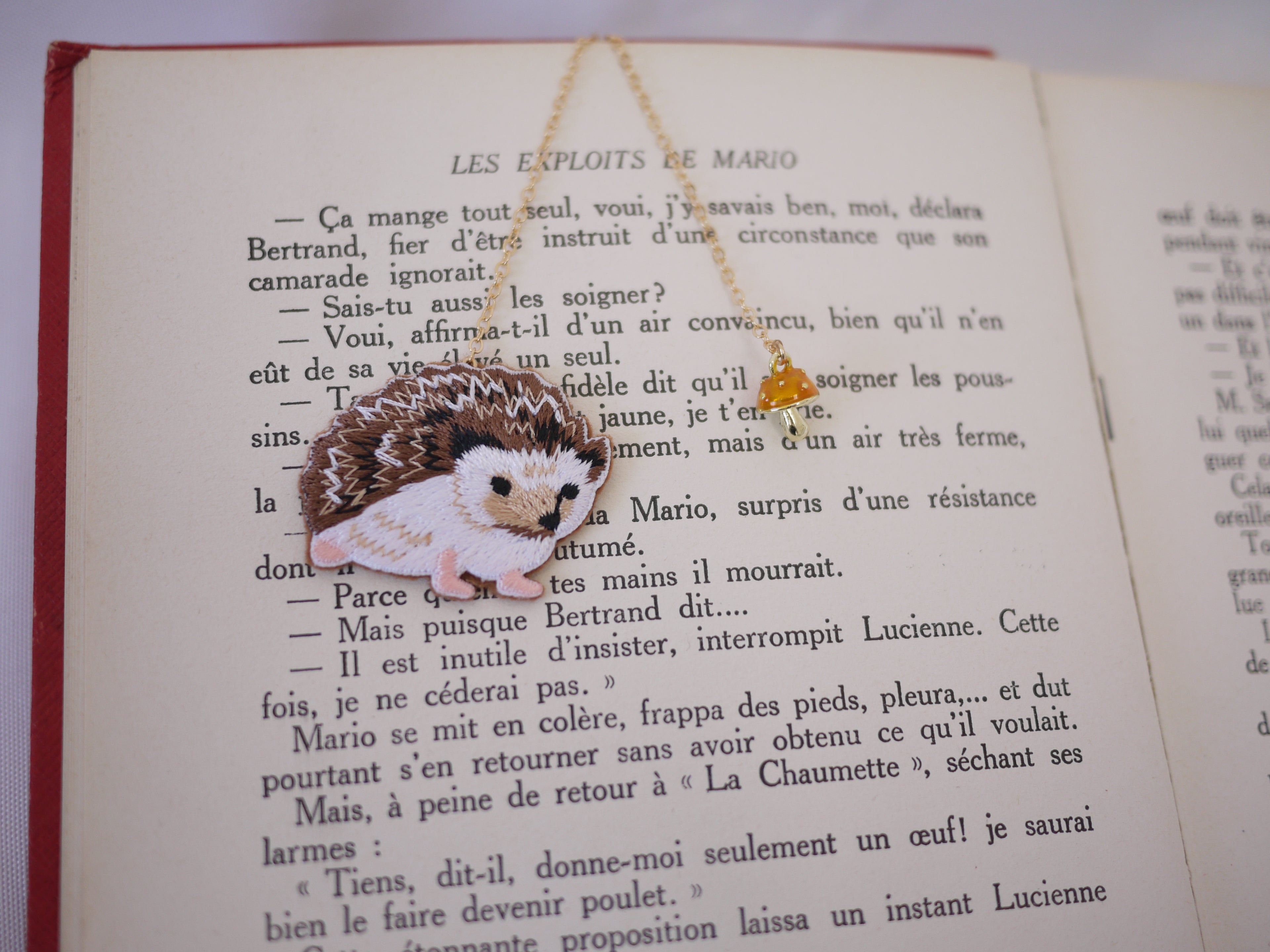 Embroidery Bookmark - Brownie the Hedgehog