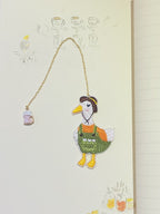 Embroidery Bookmark - Duck Father enjoy the lager