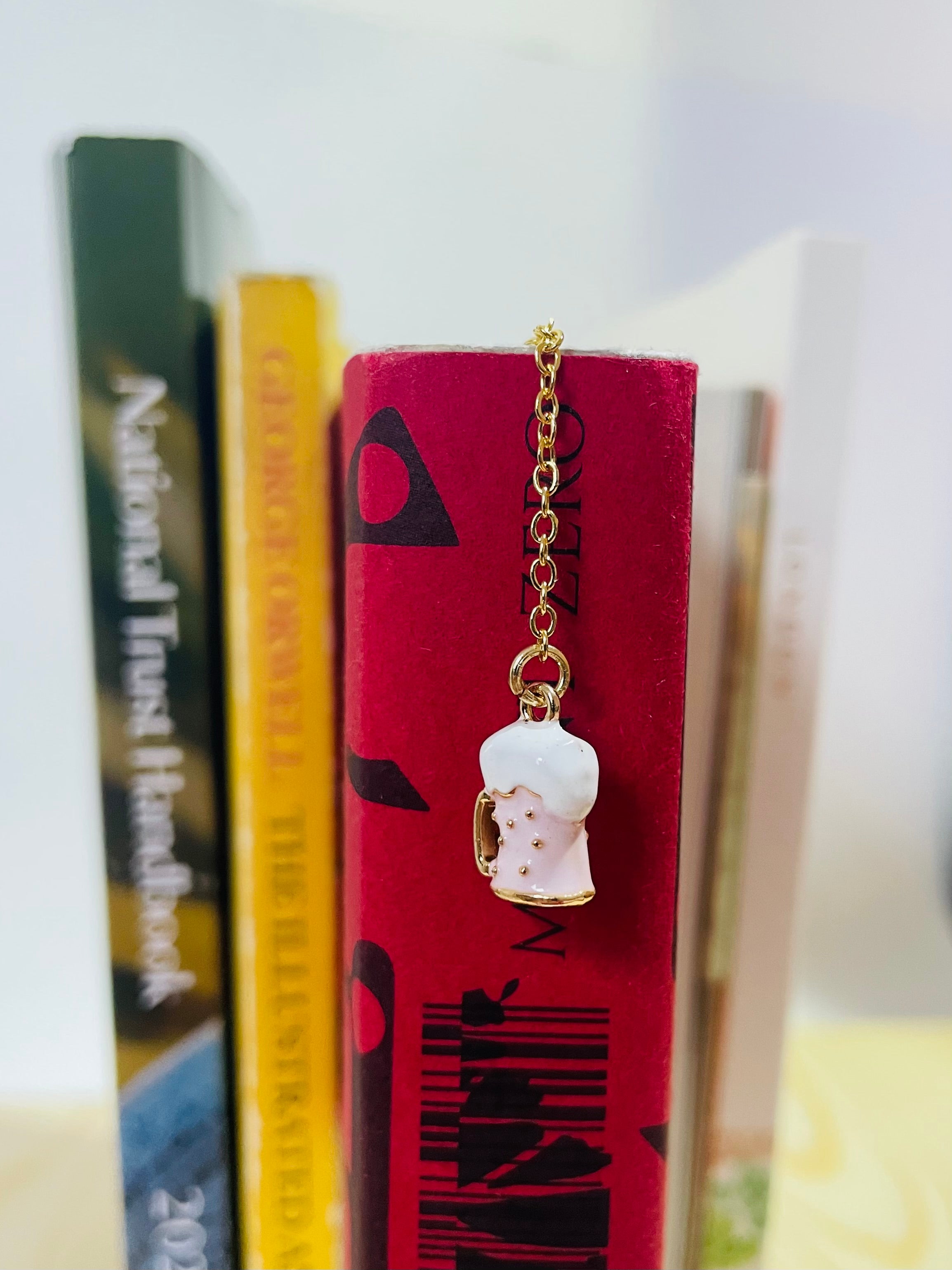 Embroidery Bookmark - Duck Father enjoy the lager